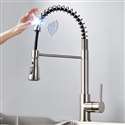Fontana Verona Brushed Nickel Finish with Pull Down Sprayer Stainless Steel Smart Sensor Kitchen Faucet