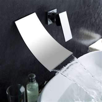 Aserri Wall Mount Bathroom Sink Faucet with Steel & Brass Body