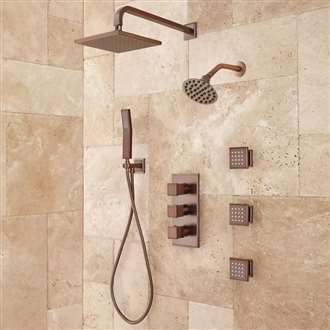 Fontana Colmar Dual Shower Head Jet Spray and Hand Shower in Oil Rubbed Bronze