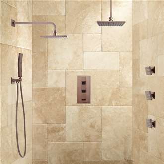 Fontana Colmar Dual Shower Head Jet Spray and Hand Shower in Oil Rubbed Bronze