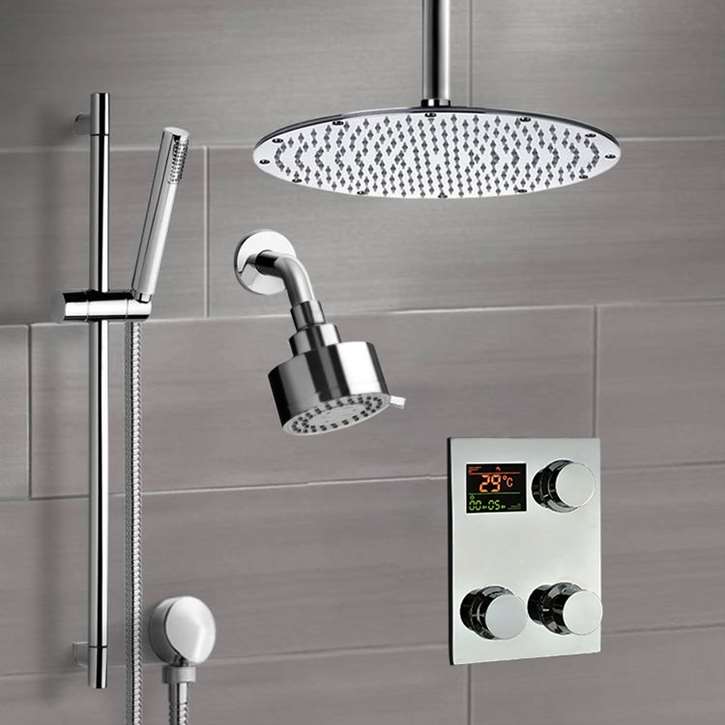 Fontana Couple Showering System Digital Dual Showers with Handshower