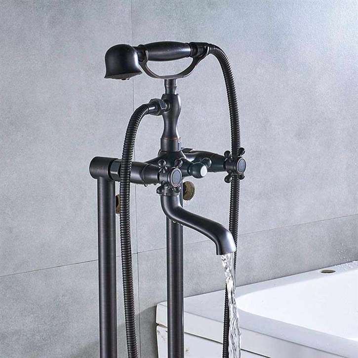 Fontana Le Havre Oil Rubbed Bronze Floor Standing Telephone Style Bath Shower Faucet