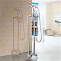Fontana Le Havre Chrome Floor Standing Telephone Style Bath Shower Faucet
