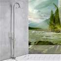 Fontana Bavaria Floor Standing Rainfall Shower Faucet Single Handle Brushed Nickel Finish