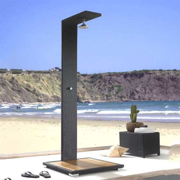 Fontana Toulouse High Quality UV Resistant and Waterproof Wooden Outside Shower