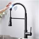 Fontana Bavaria Stainless Steel Pull Down Kitchen Faucet with Assistive Touch in Matte Black Finish