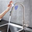 Fontana Le Havre Pull Down Gray Finish with Touch Sensor Kitchen Faucet