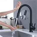 Fontana Melun Matte Black Finish with Touch Sensor Pull Down Kitchen Faucet