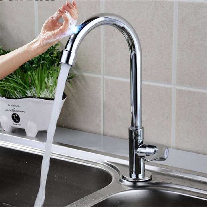 Fontana Chatou Chrome Single Handle Cold Sensor Touch Kitchen Sink Faucet