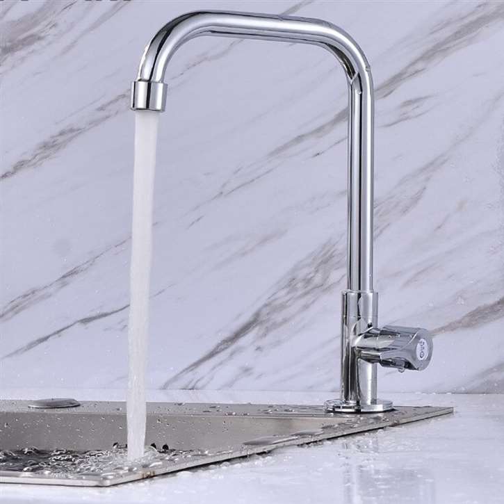 Fontana Bavaria Single Handle Cold Kitchen Sink Faucet in Chrome