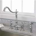 Liguria Dual Handle Kitchen Sink Faucet with Spray