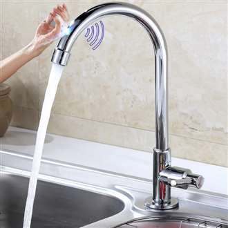 Fontana Dijon Gooseneck Tap Sensor Touch Kitchen Sink Faucet with Chrome Finish