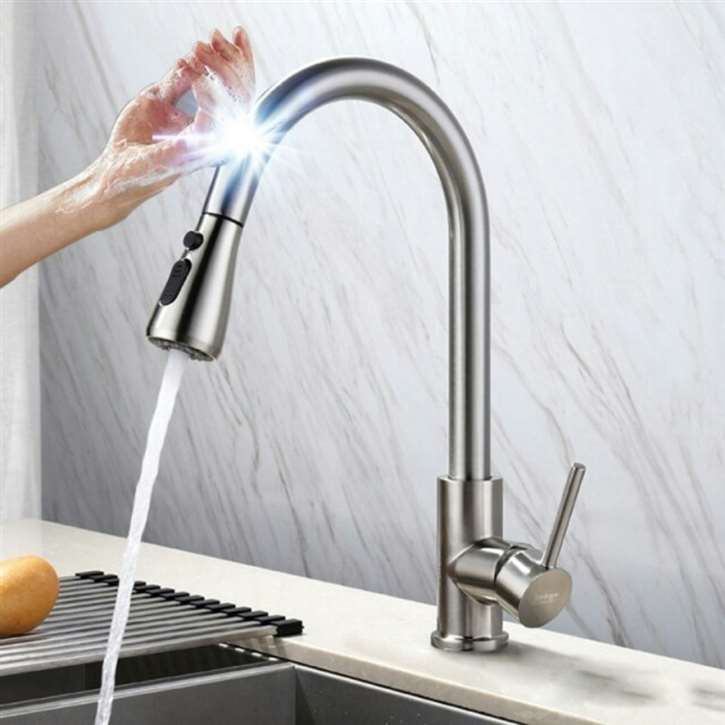 Fontana Cholet Brushed Nickel Finish Kitchen Sink Stainless Steel Faucet