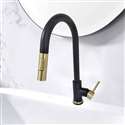 Fontana Bavaria Black Gold 360 Rotation Kitchen Sink Faucet with Pull Out Sprayer