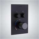 Fontana Pescara Two Functions Digital Matte Black Thermostatic Shower Mixer