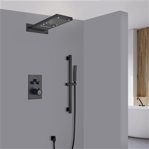 Fontana Houilles 22" Matte Black LED Shower System