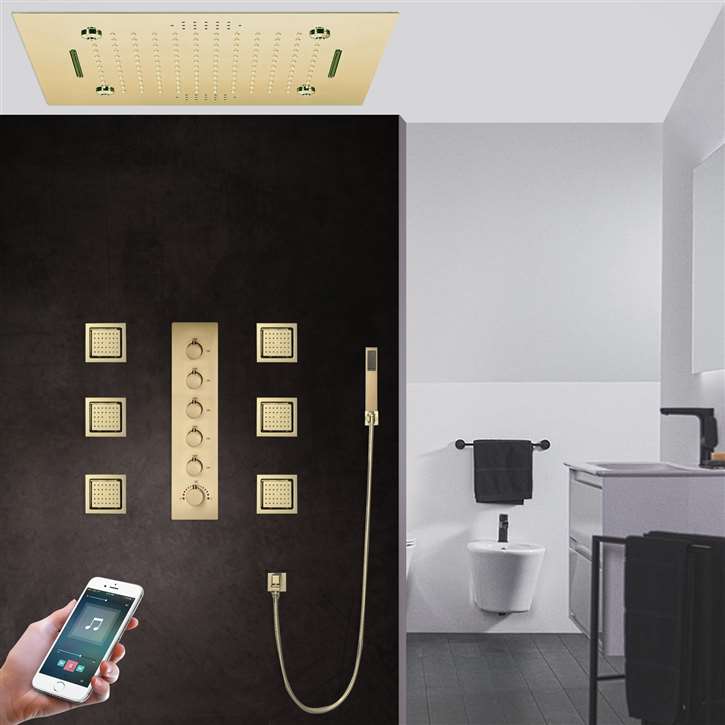 Phone Controlled LED Musical Rainfall Shower System