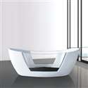 Fontana Cesena Acrylic White Freestanding Indoor Bathtub