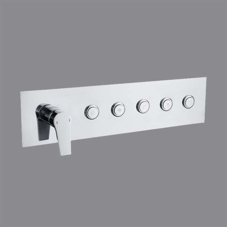 Fontana Messina 5-Way Chrome Shower Mixer Thermostatic Valve