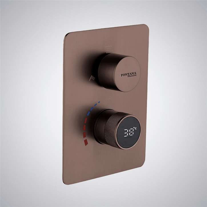 Fontana Vicenza 3 Function Oil Rubbed Bronze Smart LED Digital Display Thermostat Shower Controller Mixer