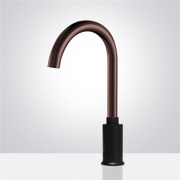 Fontana Milan Oil Rubbed Bronze/Black Goose Neck Commercial Automatic Sensor Faucet