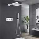 Fontana Barletta Chrome 2 Functions Wall Mount Thermostatic Rainfall Shower System with Hand Shower