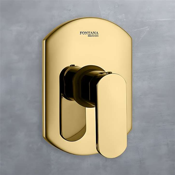 Fontana Lima Brushed Gold Solid Brass In Wall Mixer Control Valve for Fontana Shower Control Valve In Wall Shower Set