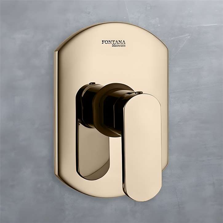 Fontana Lima Champagne Solid Brass In Wall Mixer Control Valve for Fontana Shower Control Valve In Wall Shower Set