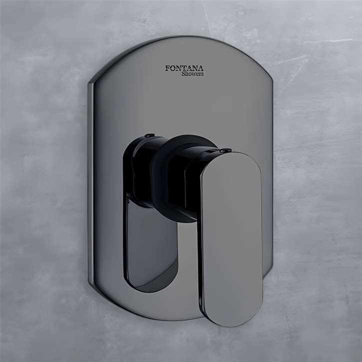 Fontana Lima Gun Metal Gray Solid Brass In Wall Mixer Control Valve for Fontana Shower Control Valve In Wall Shower Set