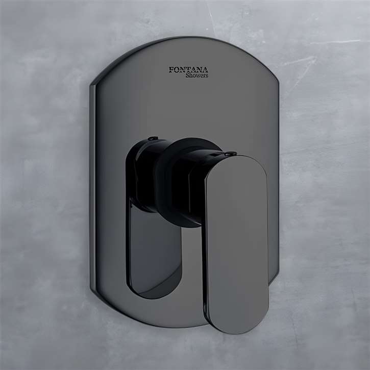 Fontana Lima Matte Black Solid Brass In Wall Mixer Control Valve for Fontana Shower Control Valve In Wall Shower Set