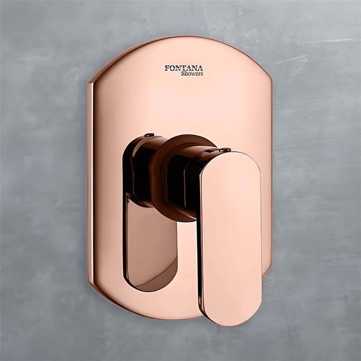 Fontana Lima Rose Gold Solid Brass In Wall Mixer Control Valve for Fontana Shower Control Valve In Wall Shower Set