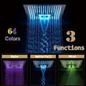Fontana Creteil 16" Stainless Steel Ceiling Mount Smart LED Rainfall Waterfall Shower Head System Touch Panel Controlled