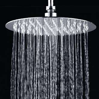 Fontana Creteil Ultra-Thin Chrome Finish Stainless Steel 10" Bathroom Shower Head
