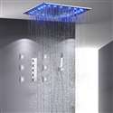 Sicily 40" x 40" Chrome LED Rainfall Shower System