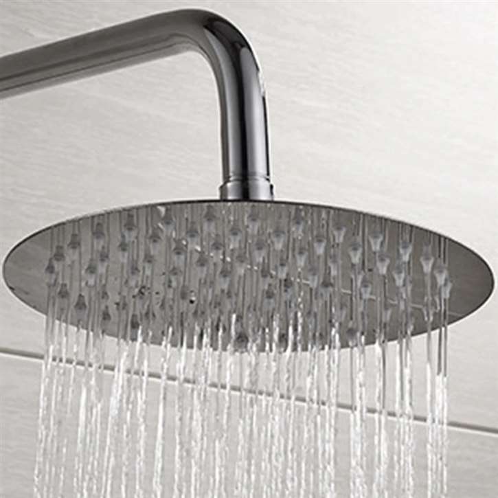 Fontana Dax Ultra-Thin Chrome Finish Stainless Steel 8" Bathroom Shower Head