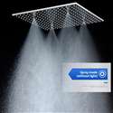 Fontana Bavaria Ceiling Mounted 2 Functions Stainless Steel Chrome Polished Big Square Shower Head with 4 Shower Arms