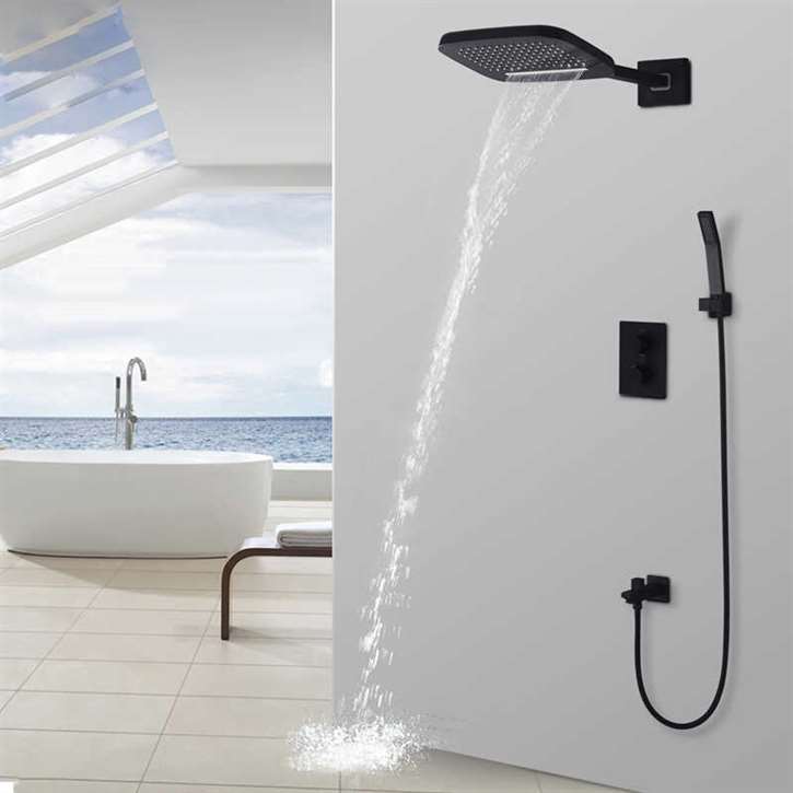 Luxury Waterfall Shower System Bluetooth Control for Hospitality Industry