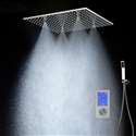 Fontana Deauville Thermostatic 16" Bathroom Shower Head with 3 Ways Intelligent Digital Concealed Shower Mixer