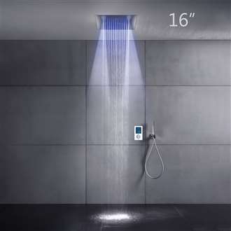 Fontana BollnÃ¢Ë†Å¡Ã‚Â§s 16" LED Intelligent Thermostatic Digital Display Touch Panel Wall Mounted Shower System