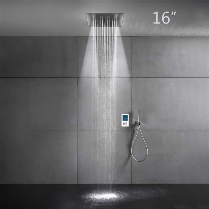 Fontana Intelligent Thermostatic Digital Display Touch Panel Wall Mounted Shower System