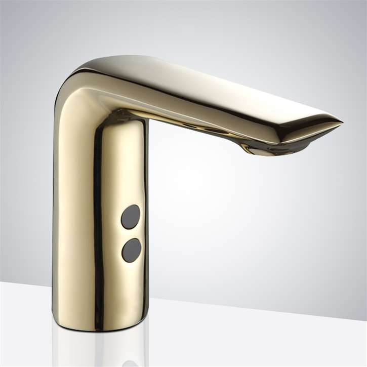 Fontana Commercial Touchless Automatic Gold Finish Sensor Faucet