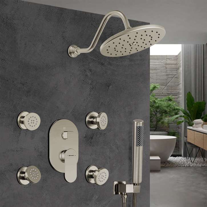 Find the Perfect modern and contemporary Brushed Nickel Shower Heads at Fontana Showers to match your style and budget.
