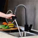 Black Pull Down Kitchen Sink Faucet Brass Sensor Kitchen Mixer Tap Health Home Automatic Touching Faucet