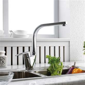 Bravat Deck Mount Single Handle Kitchen Sink Faucet