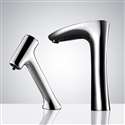 Fontana Melun Touchless Automatic Commercial Sensor Faucet & Automatic Touchless Soap Dispenser in Chrome