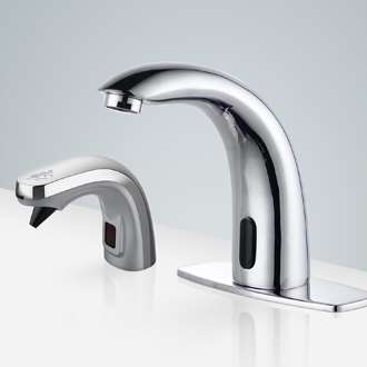 Touchless Bathroom Faucet the Fontana  Commercial Motion  Sensor Faucet And Automatic Soap Dispenser