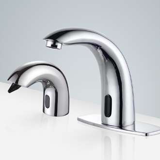 Fontana Dax Motion Touchless Sensor Faucet & Automatic Liquid Foam Soap Dispenser for Restrooms in Chrome