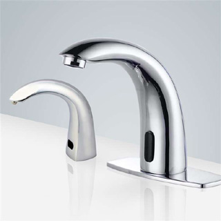 Fontana Freestanding Commercial Motion  Sensor Faucet And Automatic Soap Dispenser