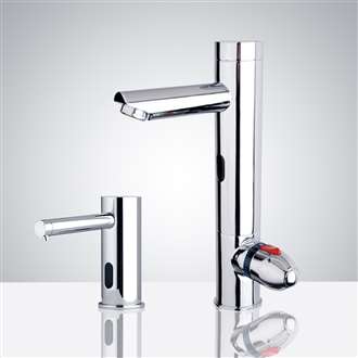 Fontana Chrome Sensor Faucet & Matching Automatic Soap Dispenser