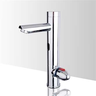 Fontana Chrome Finish Commercial Temperature Control Automatic Sensor Faucet with Built-In Mixing Valve